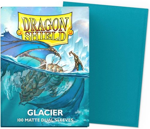 Dragon Shield | Matte Dual Standard Size Card Sleeves | 100 Count - Smooth, Durable TCG Protection | Glacier