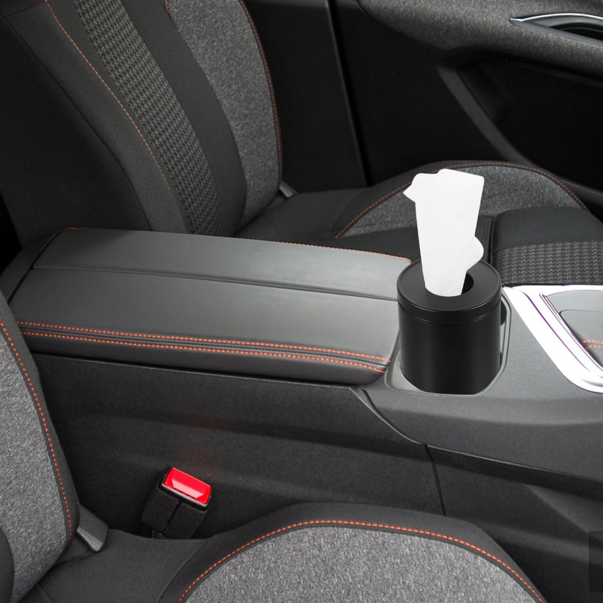 Luxshiny Car Tissue Box: Aluminium Alloy Round Tissue Holder