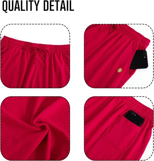 LUCKYCATCUS Women's Bermuda Shorts - Comfortable Jersey Athletic Shorts with Pockets | Knee-Length Design