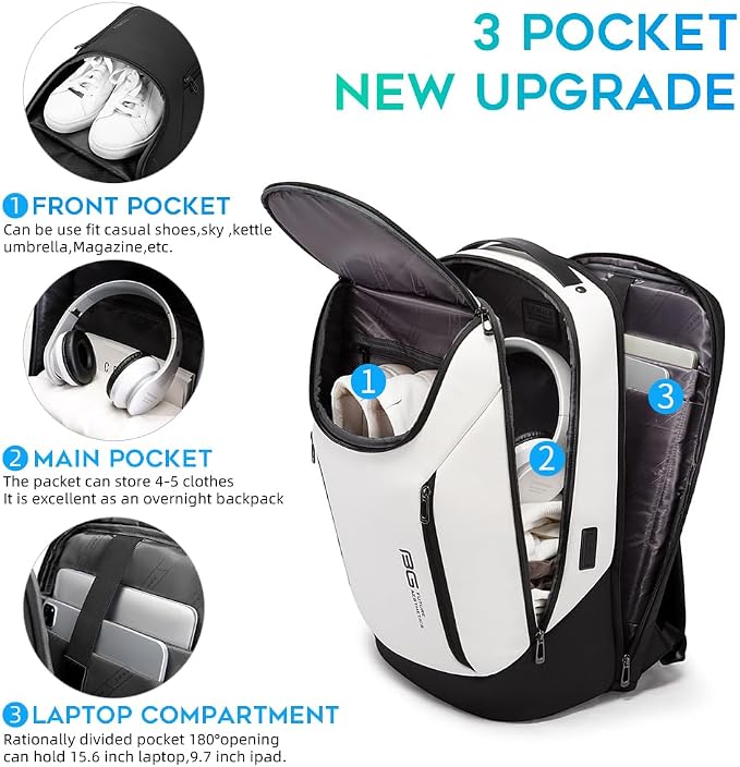 BANGE Business Smart Backpack Waterproof fit 15.6 Inch Laptop Backpack