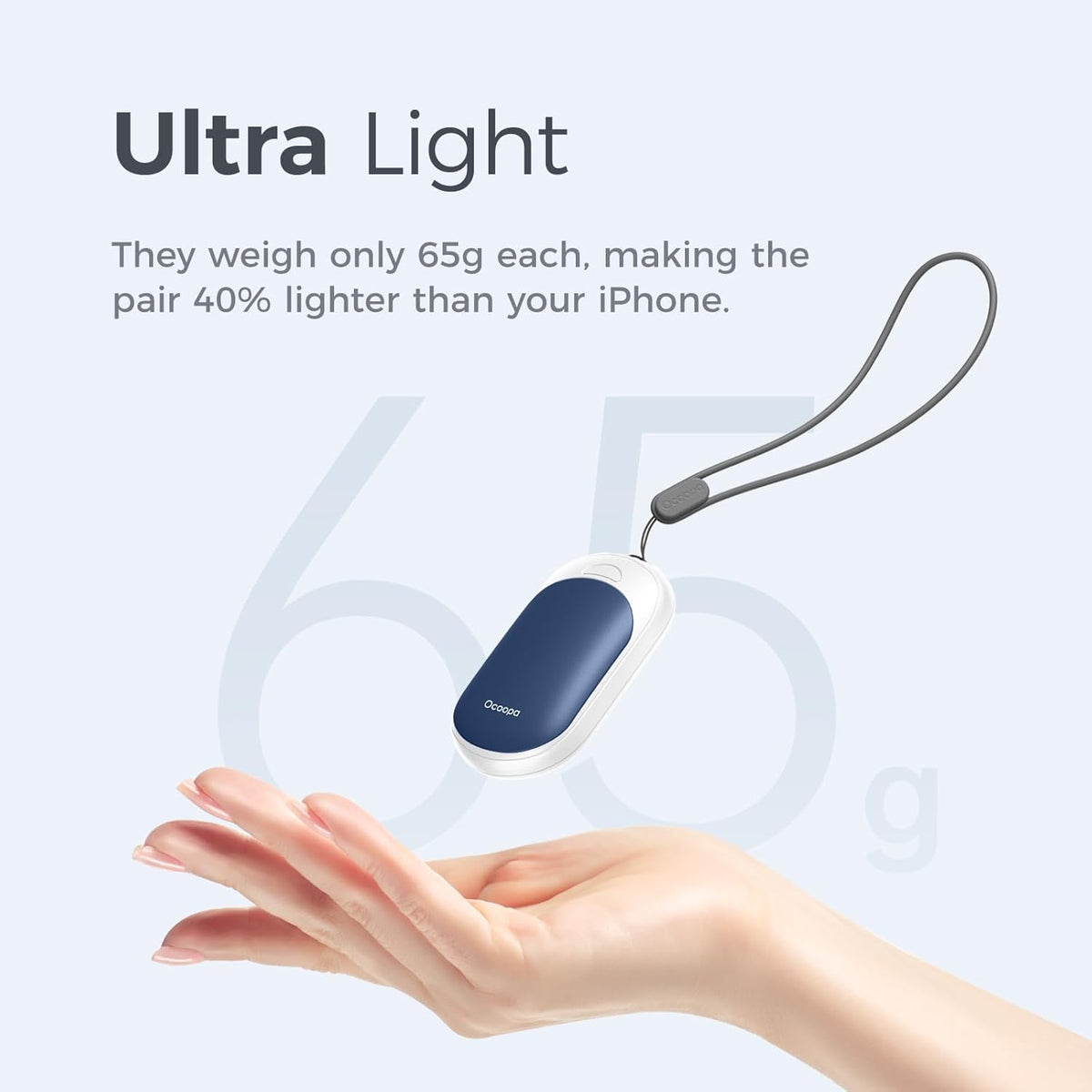 OCOOPA Magnetic Rechargeable Hand Warmers - Ultrathin Portable Electric Heaters | 2 Pack for Men & Women