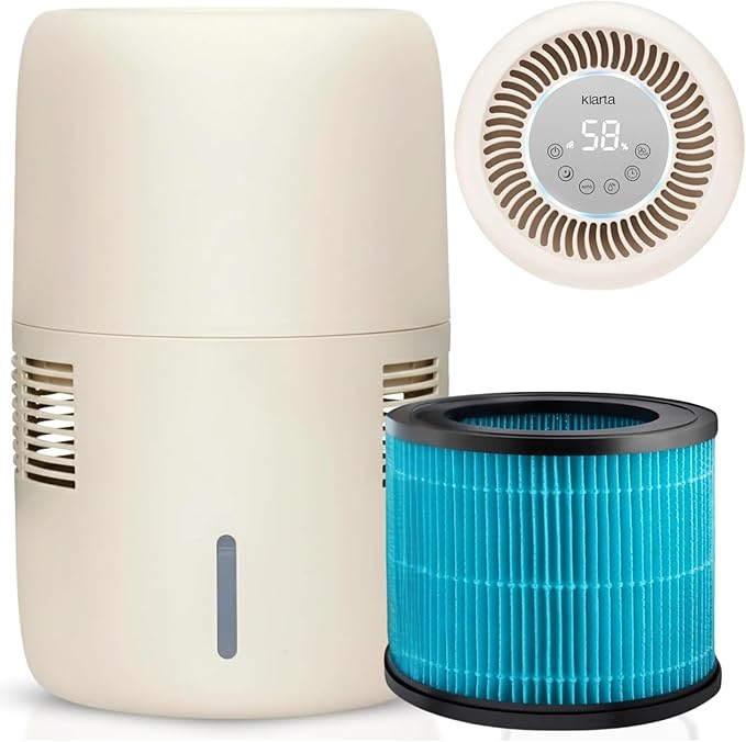 Smart Evaporative Humidifier with App Control & 3L Tank – Mist-Free, No White Dust – Quiet Operation for Better Sleep – Klarta Humea Beige