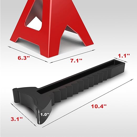 Big RED AT42002R-2 Torin Steel Car Jack Stands (1 Pair): 2 Ton (4,000 lb.) Capacity, Red
