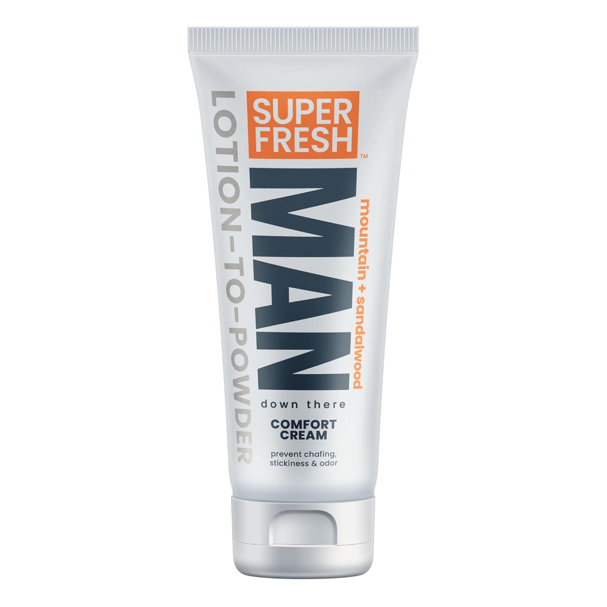 Super Fresh Ball Deodorant Powder - Comfort Cream for Men | Odor Control & Chafing Relief, 4 oz