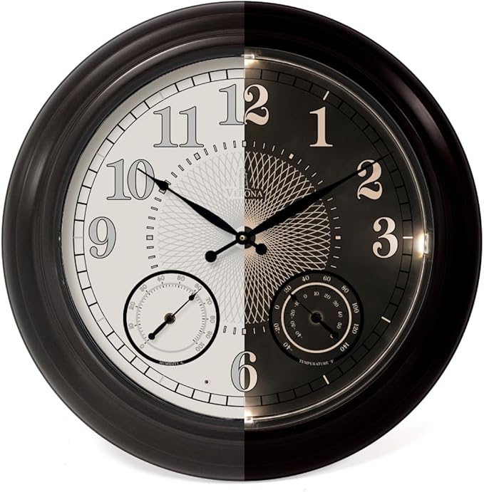 24 inch Illuminated Outdoor Clock