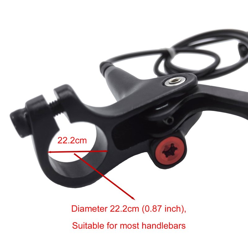 Tianeraus Mountain Bike Hydraulic Brake and Lever - Left Front 850mm Adapter Aluminum Alloy Hydraulic Bike Brakes, is/PM Adapter, Resin Pads, Black (is/PM)