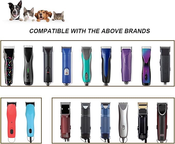 Detachable Pet Dog Grooming Blades-Size 10W Dog Grooming Wide Blade,Cutting Length 1/16" 1.5mm,Compatible with Andi-s,Oster A5,Wahl km10 Clippers