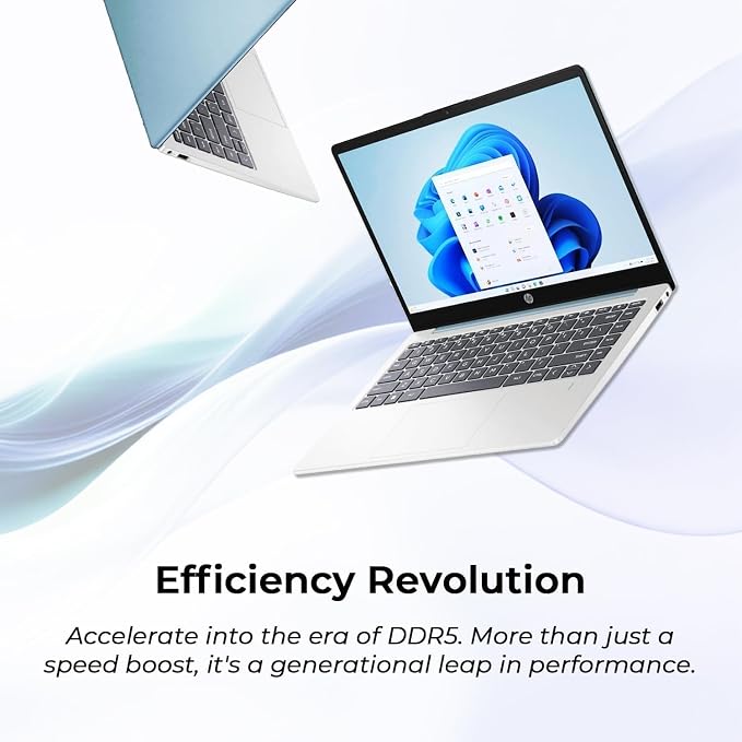 HP Everyday Laptop with Copilot AI • 2026 Edition • 128GB SSD + 1TB OneDrive • AMD High Processor • Microsoft 365 • Thin & Portable • Long Battery Life • Windows 11