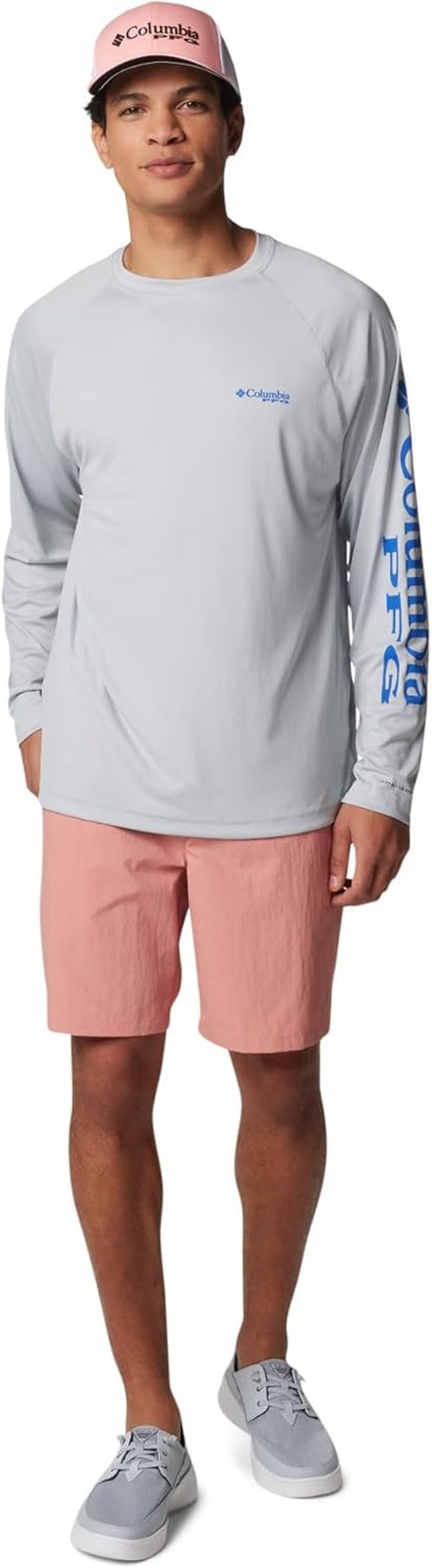 Columbia Men's PFG Terminal Tackle Long Sleeve Fishing Shirt - Quick-Dry, Lightweight, Blue