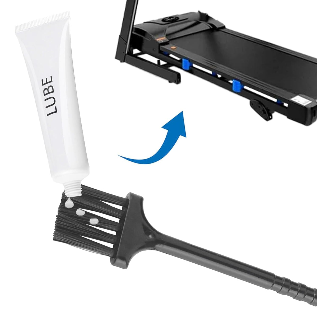 Spirit Fitness Treadmill Lubricant - Silicone Oil Maintenance with Cleaning Cloth & Brush | 2 Pack