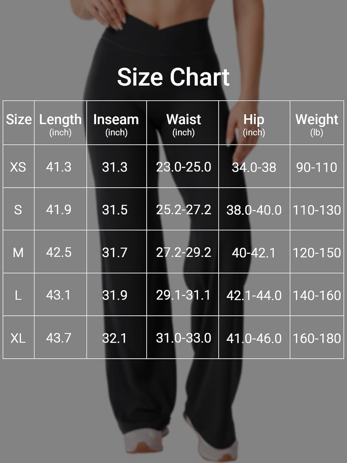 YEOREO High Waist Crossover Leggings - No Front Seam Soft Yoga Pants for Women | 31.5" Length