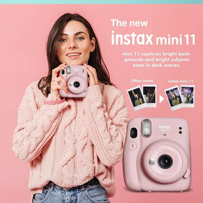 Fujifilm Instax Mini 11 Instant Camera Sky Blue + Fuji Film Value Pack +