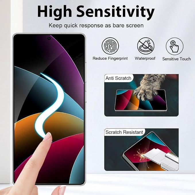 2 Pack Galaxy S25 Plus Anti spy Privacy Screen Protector, 9H Tempered Glass
