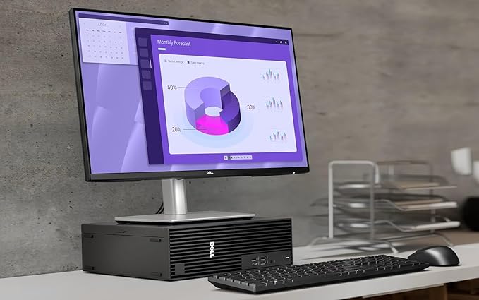Dell Pro Slim QCS1250 Business Desktop Computer, Intel Core Ultra 5 235(Beats i7-12700), 32GB DDR5, 1TB PCIe SSD, Dual 4K Monitor Support, USB-C, HDMI, RJ-45, Wi-Fi, Wired KB & Mouse, Win 11 Pro