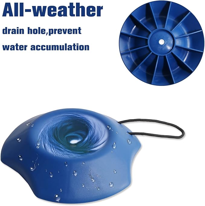 Visible Blue Trailer Stopper Tongue Jack Wheel Dock Chock Stabilizer Prevents Trailer Jack Wheels from Sinking into Sand Grass Mud Supports 4400lbs - Easy to Position w Rope Handle