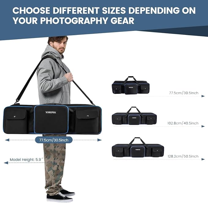 YOREPEK Tripod Carrying Case Bag 40.5", Resistant Light Stand Bag