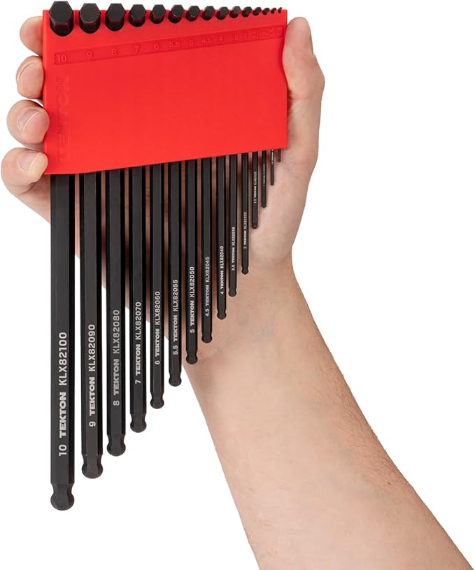 TEKTON Ball End Hex L-Key Set with Holder, 15-Piece (1.3-10 mm) | KLX91203
