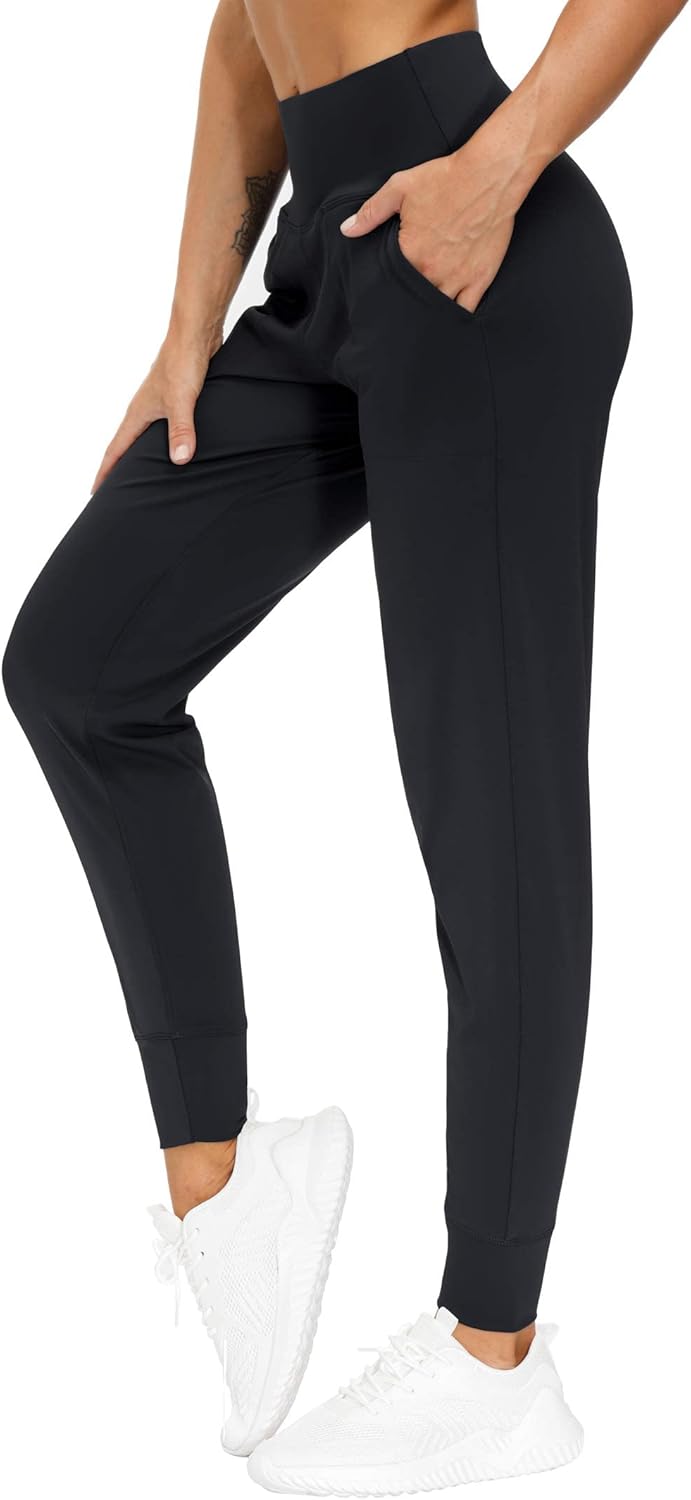 The Gym People Women's Joggers - Lightweight Tapered Athletic Pants for Yoga & Running