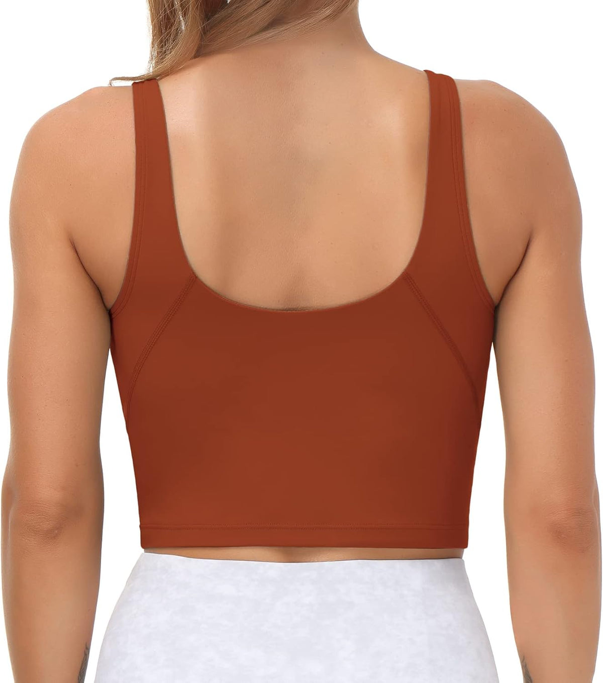 The Gym People Women's Sports Bra - Longline Wirefree Padded Design for Medium Support