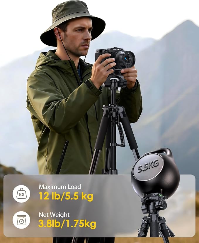 UBeesize 74" Camera Tripod
