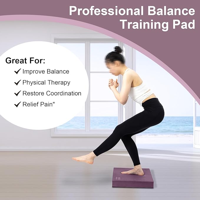 StrongTek Extra Wide Foam Balance Pad for Physical Therapy, 19" X 15.8" X 2.4", High-Density TPE Foam Pad for Exercise, Enhanced Stability, Core Strength, Non-Slip & Water-Resistant, for Fitness, Yoga