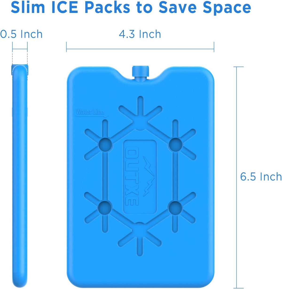 OUTXE Ice Packs - Reusable Ultra-Thin Freezer Packs for Lunch Boxes | Keep Food Fresh & Cold