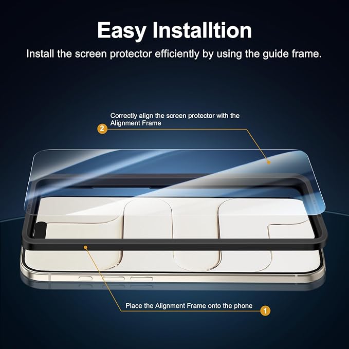 NEW'C 3x Screen Protector for iPhone Air+ 3x Camera Lens Protector, Sensor
