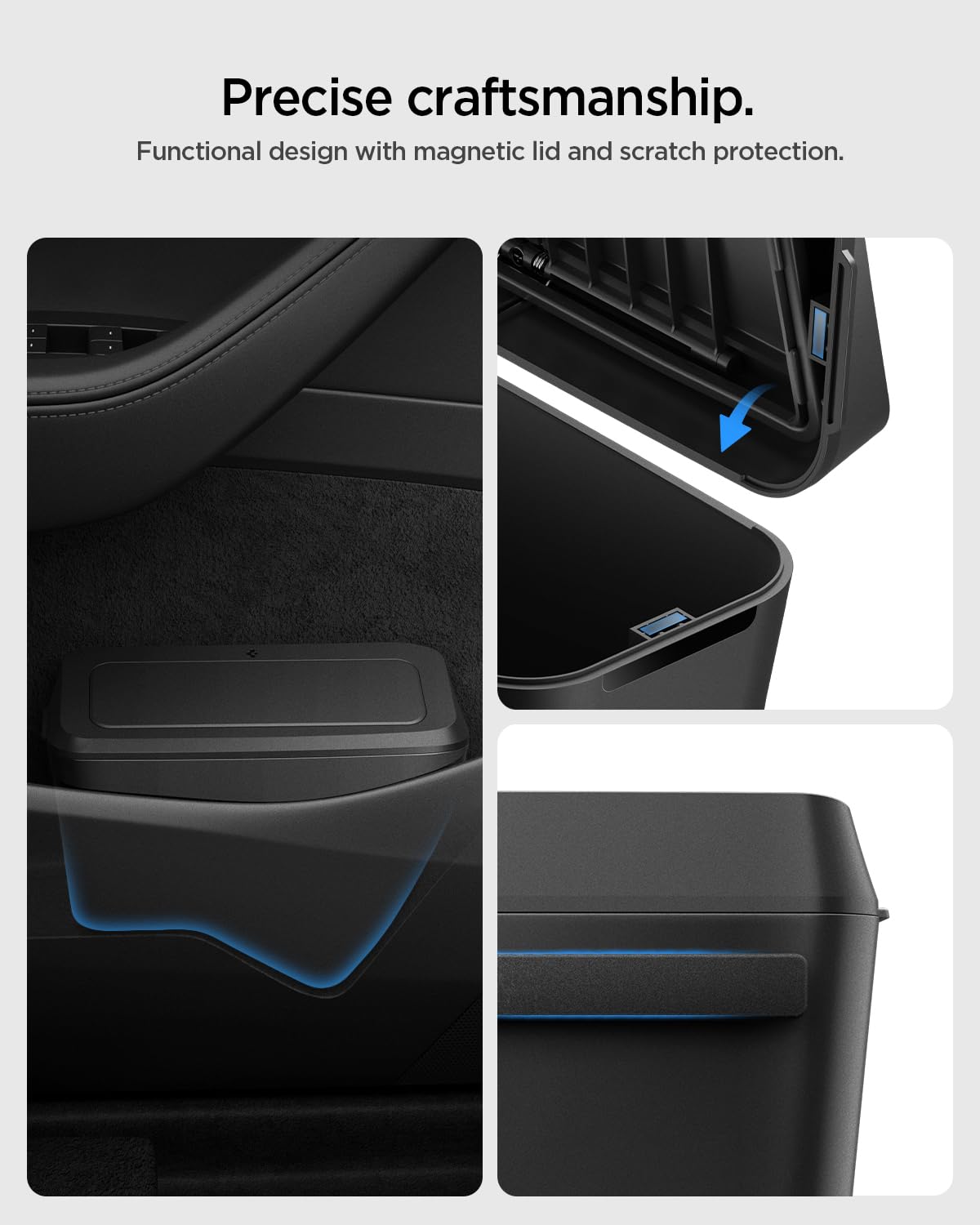 Spigen Door Pocket XL Car Seat Side Organizer for Tesla Model 3/Y/S/X & All Cars – Extra Large Storage, Black
