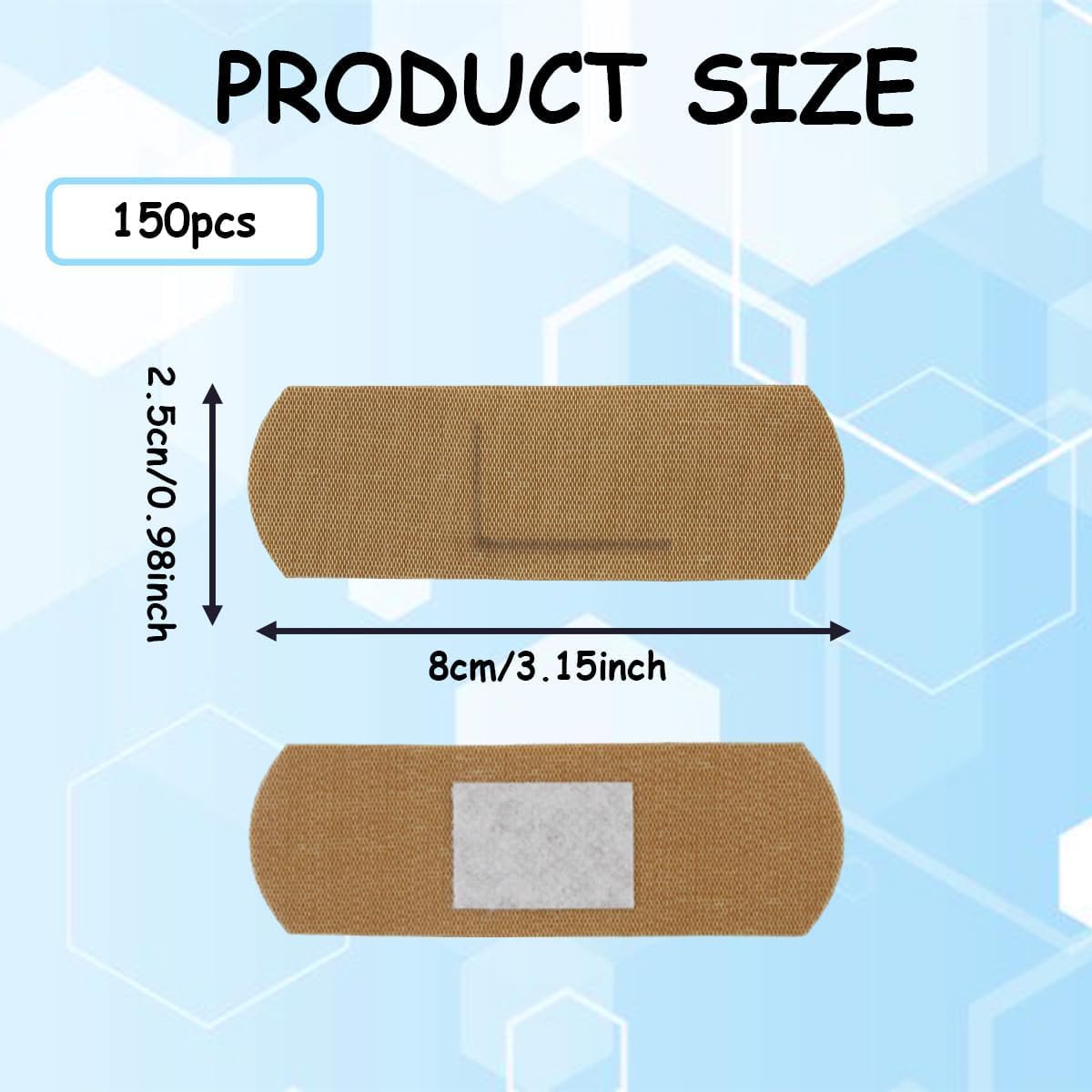 Regine Switzerland 150pcs Sterile Adhesive Bandages - Flexible & Breathable for First Aid Care