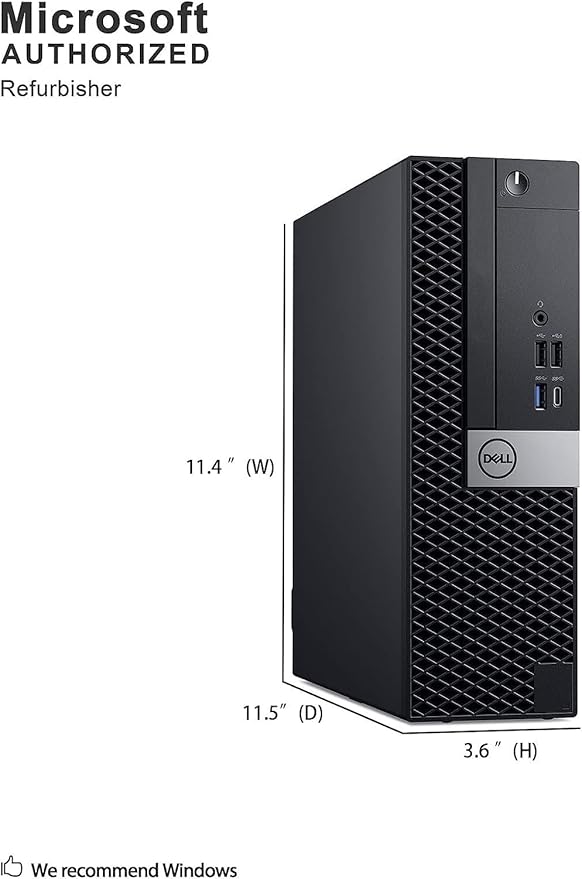 Dell Desktop Computer 7050 SFF, Core i5-6th, 8GB RAM, 256GB SSD (Renewed) | Win11 PC Desktop 7050, WiFi, Bluetooth, OptiPlex i5 PC