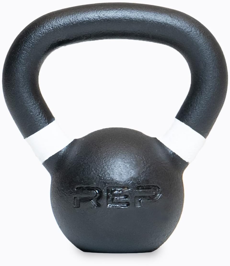 REP Fitness Single Kettlebells - Cast Iron Strength Training Weights 5lb to 50lb | Home Gym Essential