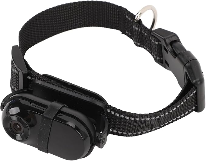 SUNGOOYUE Pet Collar Camera, 1080P HD Video Recording Adjustable Angle View with Back, for Dogs Cats Indoor Outdoor Travel Adventure (64GB)