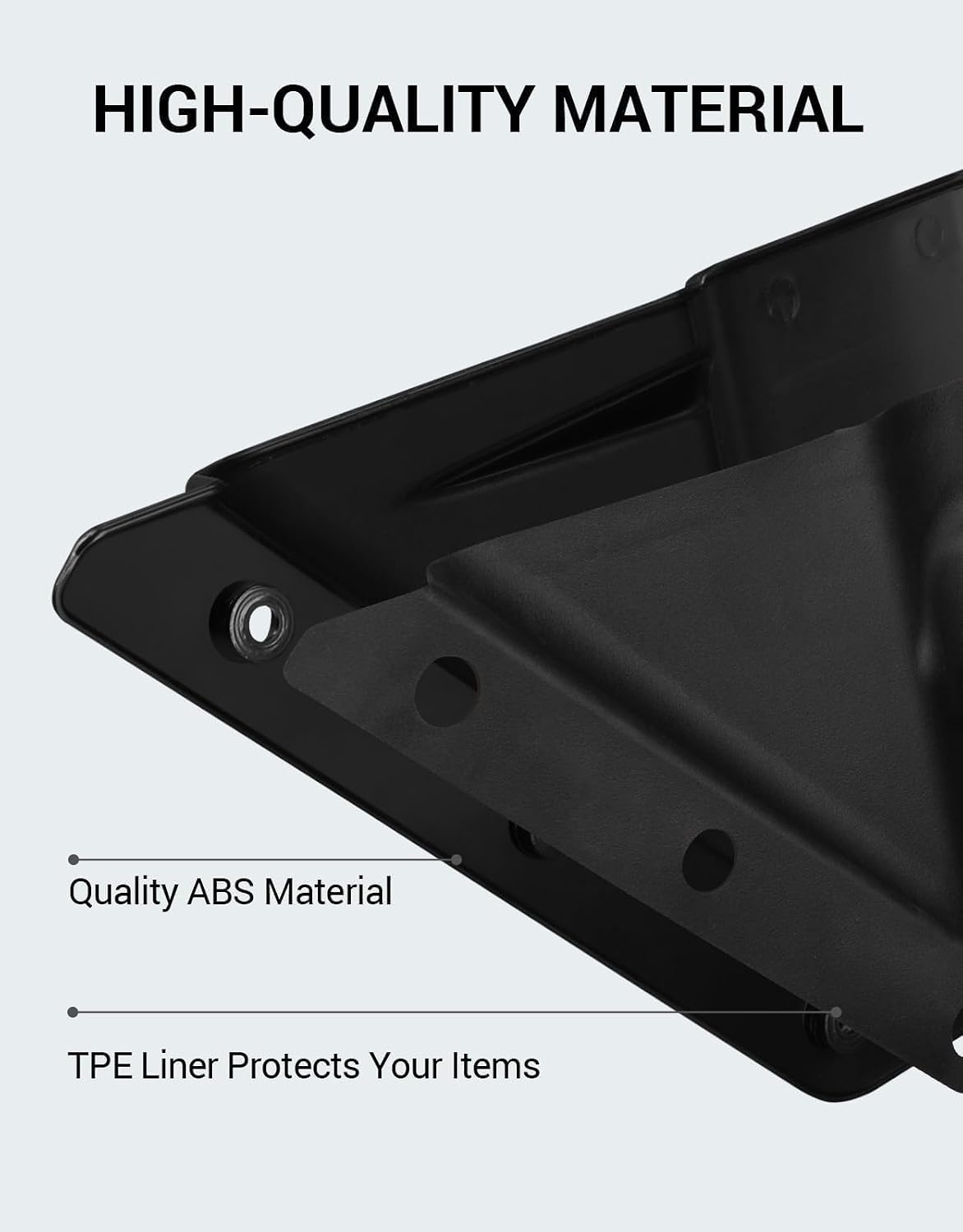 Ecarzo Front Door Storage Pockets Box for 2026 2025 2024 2023 2022 2021 Bronco 2/4 Cup Holder Side Organizer Storage Expansion Interior Accessories 2 PCS