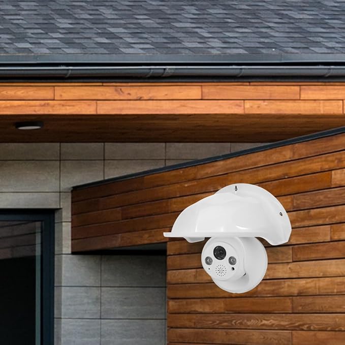 HOMSFOU Outdoor Camera Cover Weatherproof Sun Rain Shield Protective Housing