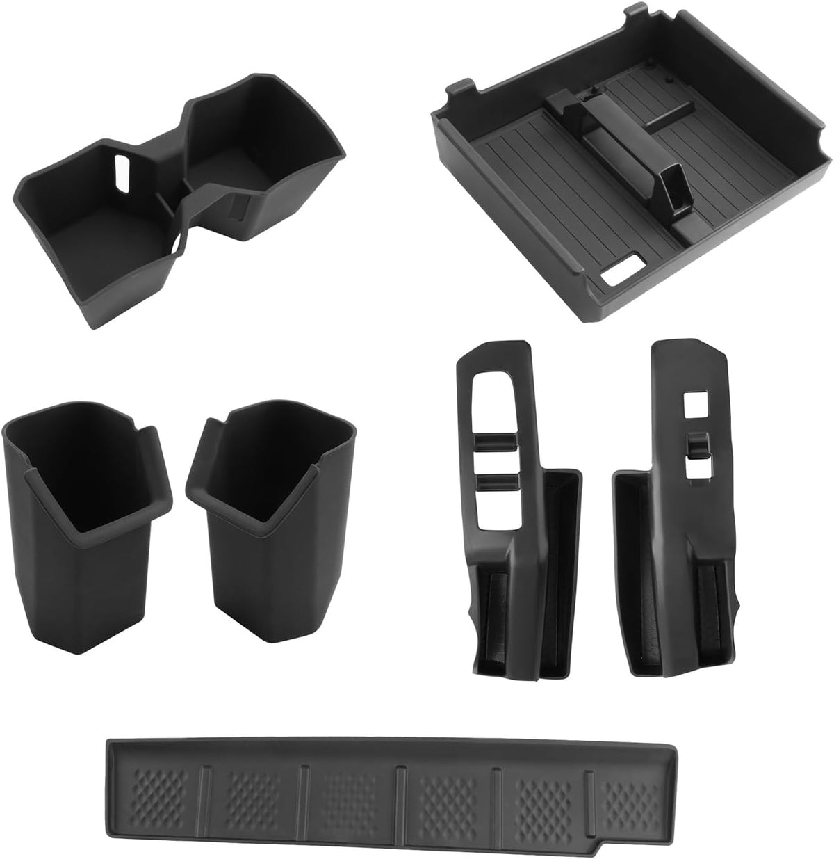 CDEFG 7Pcs for 2025 2026 Toyota 4Runner Center Console Organizer for 2026 Toyota 4Runner Accessories Middle Console & Front Row Passenger Side Storage Box & Cup Holders & Rear Door Storage Pockets
