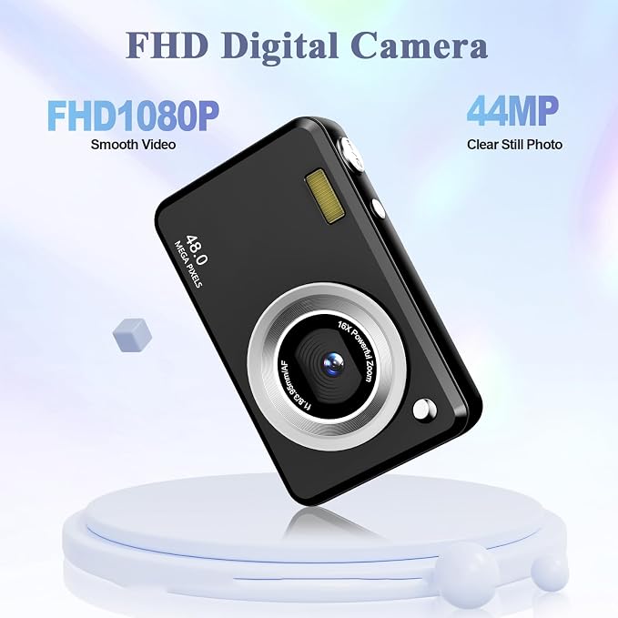 Digital Camera, FHD 1080P Point and Shoot Kids Camera,