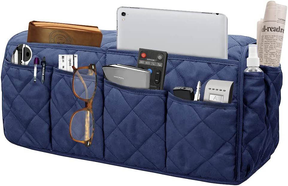 Armchair Caddy for Recliner - Sofa Armrest Organizer with 14 Pockets