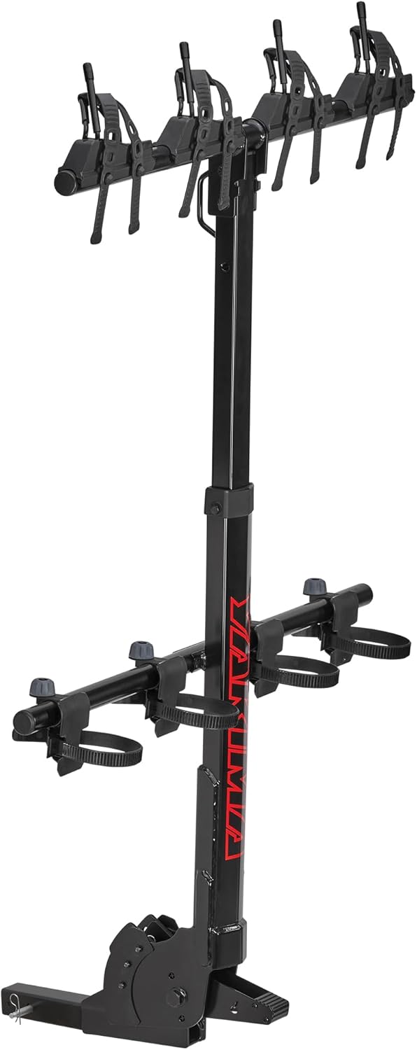 Yakima 4-Bike Vertical Hanging Hitch Mount Carrier - Durable Tilt-Away Steel Bike Rack | Hangover 4