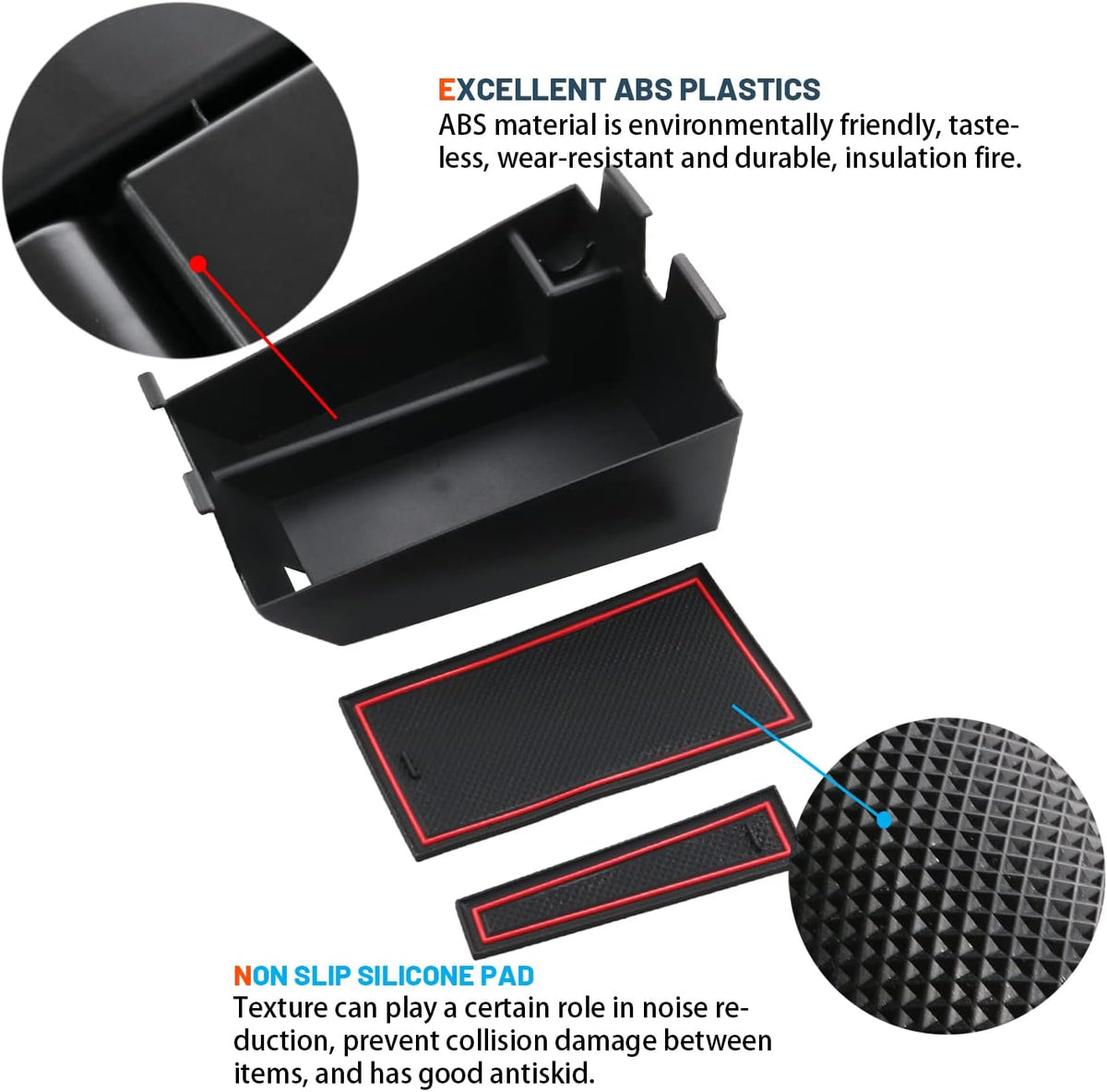 Ruiya 2026 BMW X5/X6/X7 Center Console Organizer for BMW X5/X6/X7 2026 Accessories ABS Middle Console Organizer Compatible with 2020-2026 BMW X5 G05 | BMW X6 G06 | BMW X7 G07 2021-2026 Accessories