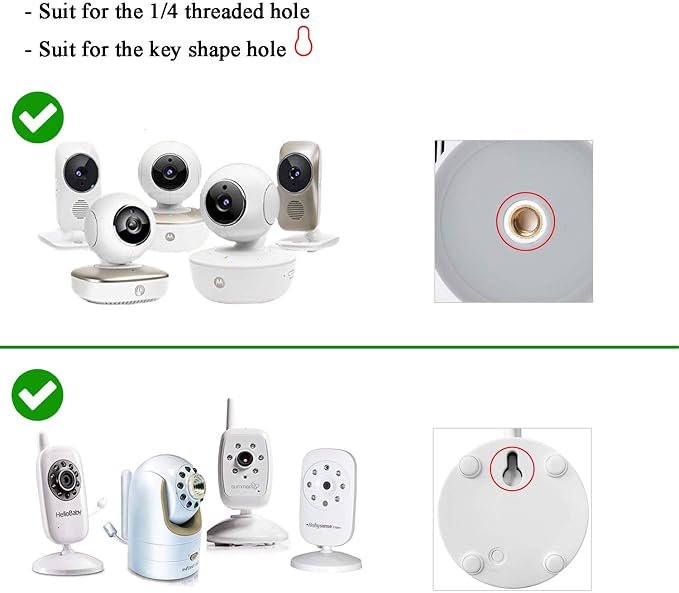 2 Pack-Adjustable Angle Baby Monitor Wall Mount