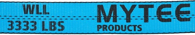 Mytee Products (4 Pack 2 Inch x 27 FT Blue Ratchet Strap with J Hooks - 10,000 Lbs Breaking Strength - Heavy Duty Tie Down Cargo Truck Straps with Wire Hooks for Flatbed, Truck, Trailers Pickup