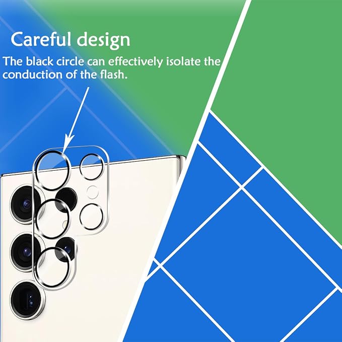 BIGFACE Galaxy S24 Ultra Tempered Glass Screen Protector + Camera Lens