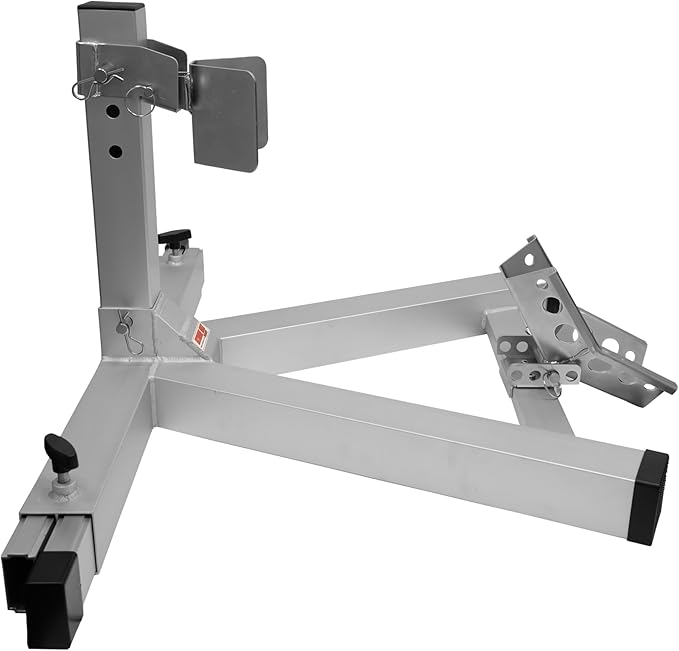 Extreme Max 5001.5975 Pro Series Aluminum Lightweight Heavy-Duty No Drill Adjustable Motorcycle Wheel Chock for Trailer, Garage, or Truck – Fits Tires 15" to 22"