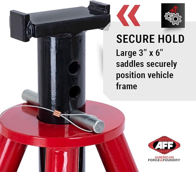 AFF 10 Ton Jack Stand Set - Heavy Duty Jack Stands for Trucks & Equipment - (Available in 2 Heights)