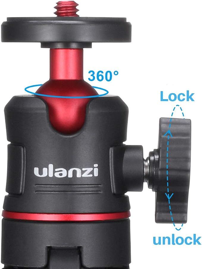 ULANZI MT-08 Extension Pole Tripod, Mini Selfie Stick Stand Handle Grip
