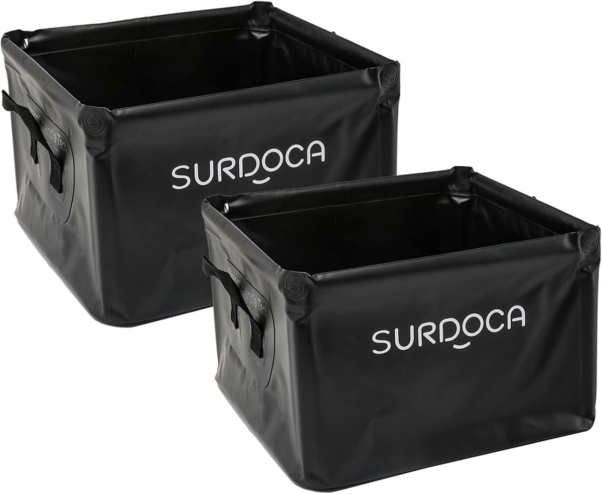 SURDOCA Fully Waterproof Car Trunk Organizer, Foldable Truck Organizer, Multifunctional Collapsible Car Storage Bag, Anti-Mud Trunk Storage Organizer 18 Liters