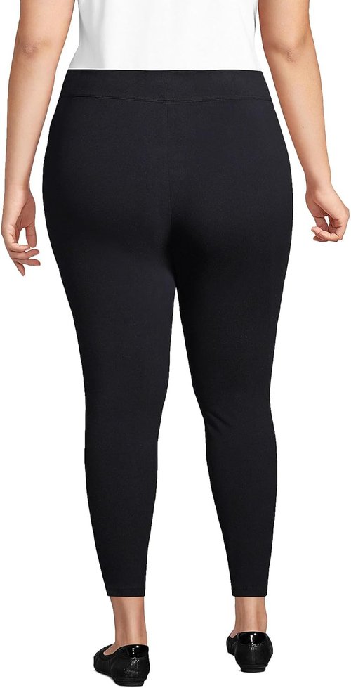 Lands' End Women's Knit Leggings - Comfortable Mid Rise Design | Perfect for Everyday Wear