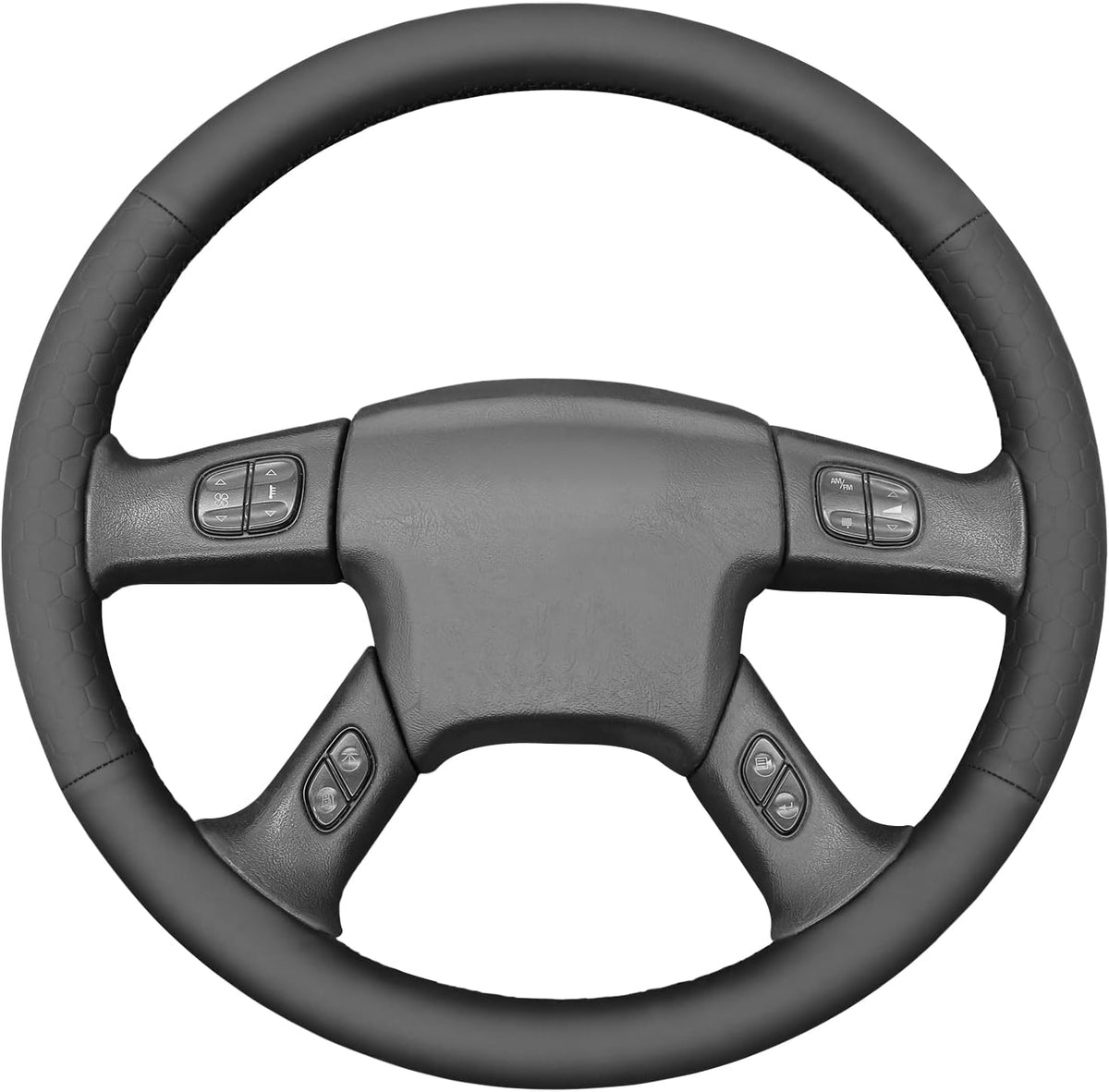 MEWANT Stitch On Custom Fit Steering Wheel Cover for Chevy Silverado