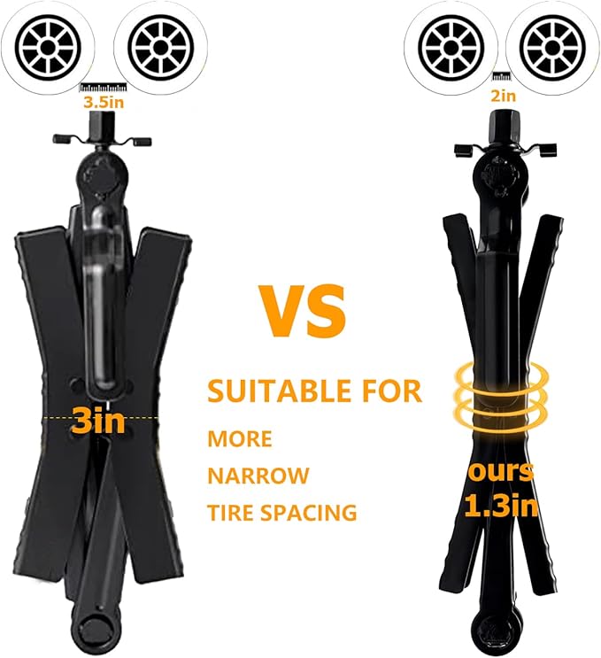 Proud Panda Small Camper Wheel Chock Shaped RV Stabilizer for Travel Trailer,Anti-Move Tire Wheel Chock with Accessories-Pair,Heavy Duty Truck RV Tire Scissor Locking X Chock,Fit for 2” to 10”