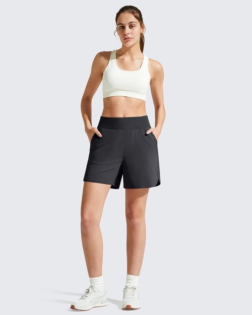 G4Free Athletic Shorts for Women - High Waist Lightweight Running Shorts with Pockets & Built-in Liner
